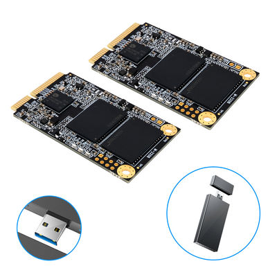 騒音のないポータブル商用SSD MSATAハードドライブ 64GB から 2Tb 急速データ転送